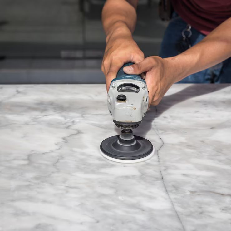Restore the natural shine and elegance of your marble with expert polishing services.